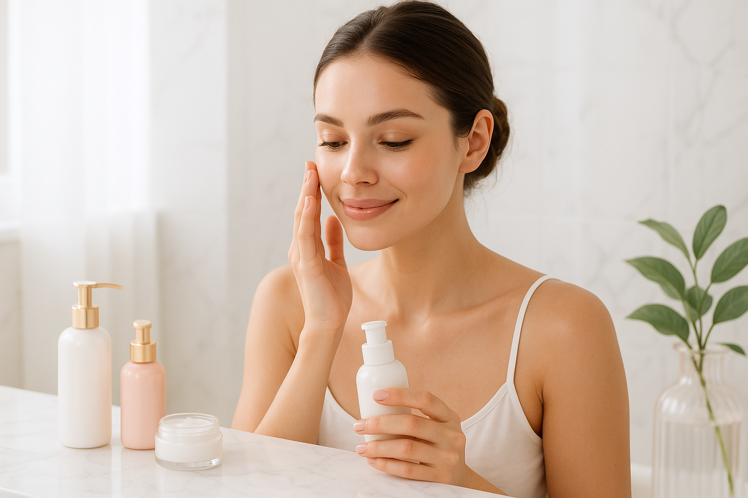 Personal care beautiful girl image